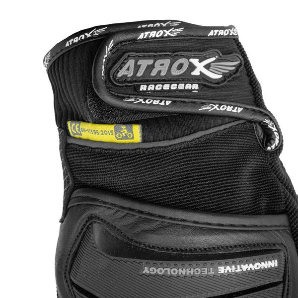 Guantes Atrox CE-4308 Textil Corto Negro