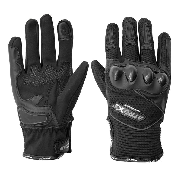 Guantes Atrox AT-4210 Ventilado Corto Negro