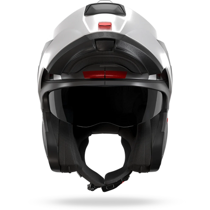 Casco Abatible Nolan N100-6 Cinetico Gris Blanco Rojo Lava Mate