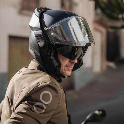 Casco Abatible Nolan N120-1 Classico 301 Negro Metal