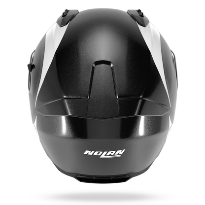 Casco Nolan N60-6 Bifase Negro Blanco Gris