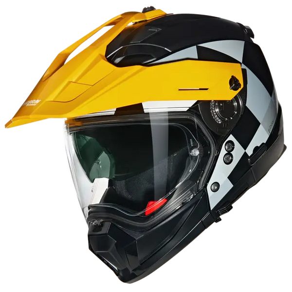 Casco Crossover Nolan N70-2 X 06 Ruvido 341 Negro Gris Amarillo Brillo