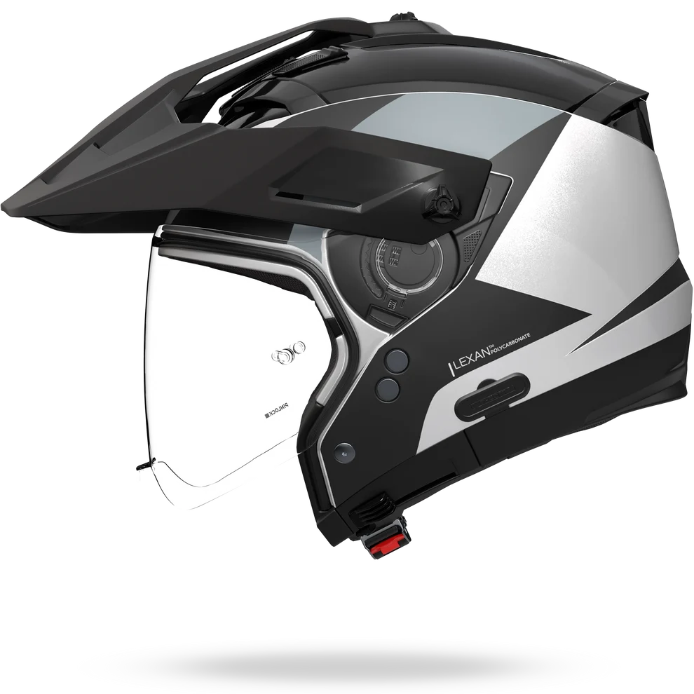 Casco Crossover Nolan N70-2 Turbine Gris Blanco Negro