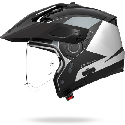 Casco Crossover Nolan N70-2 Turbine Gris Blanco Negro