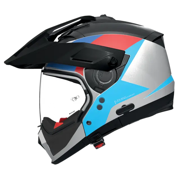Casco Crossover Nolan N70-2 Turbine 350 Blanco Rojo Azul
