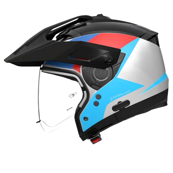 Casco Crossover Nolan N70-2 Turbine 350 Blanco Rojo Azul