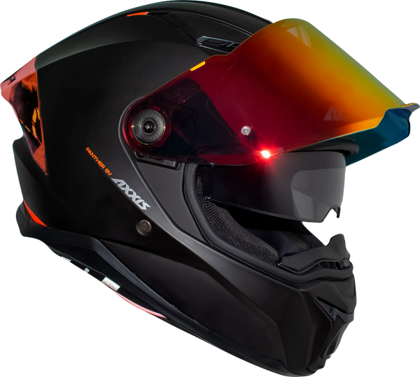 Casco Integral Axxis Pantera Visor Rojo  Negro Mate
