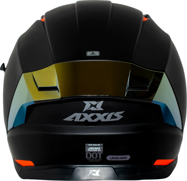 Casco Integral Axxis Pantera Visor Golden Negro Mate