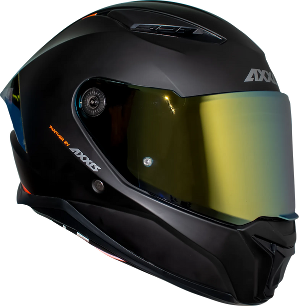 Casco Integral Axxis Pantera Visor Golden Negro Mate