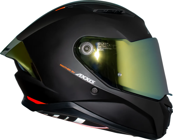 Casco Integral Axxis Pantera Visor Golden Negro Mate