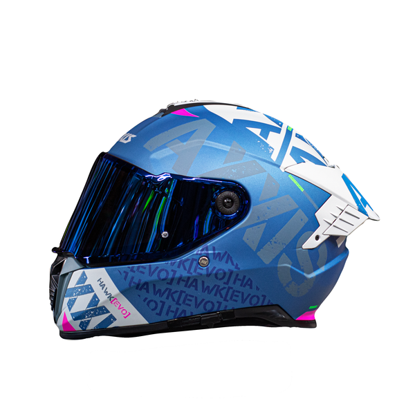 Casco Integral Axxis Hawk Sv Spiffy B7 Azul Mate