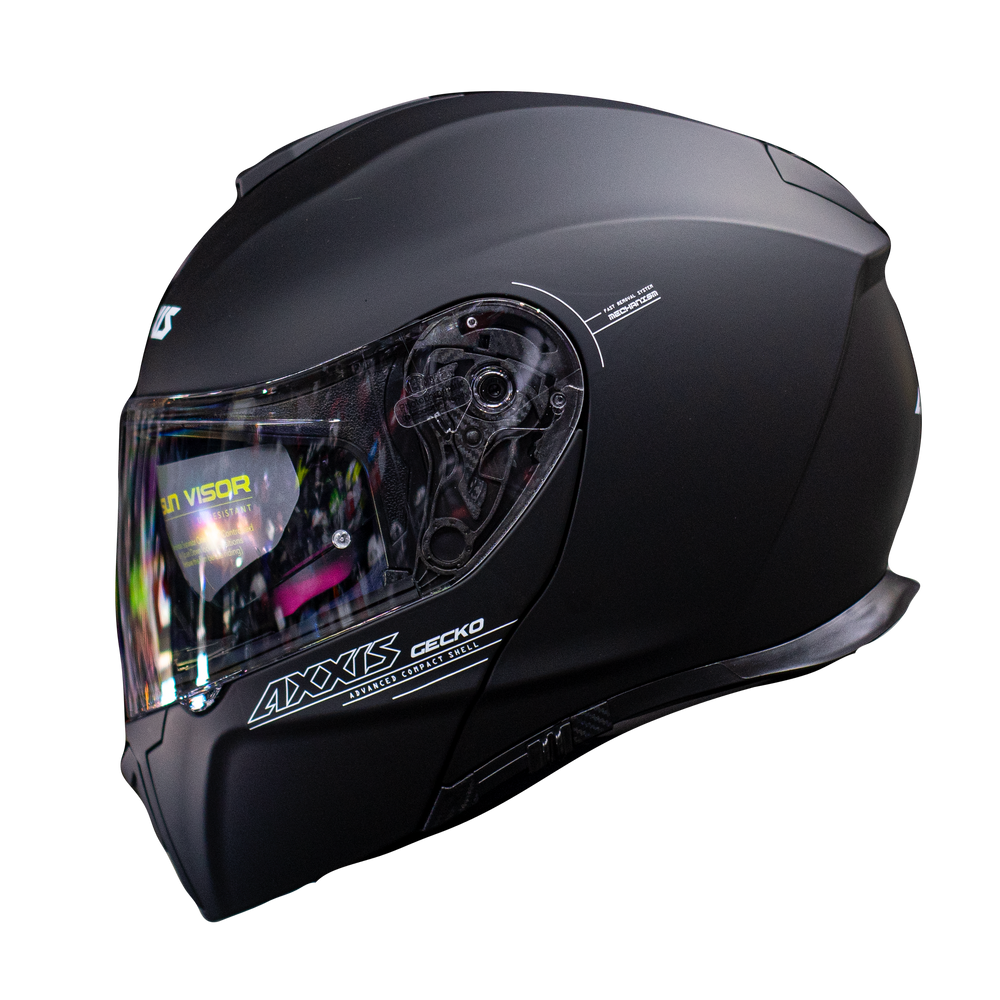 Casco Abatible Axxis Gecko Sv A1 Negro Mate Moto Helmets Sebastian