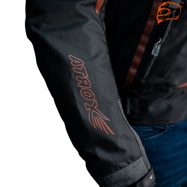 Chamarra Atrox Ce- 2137 Cordura Cafe Con Protecciones