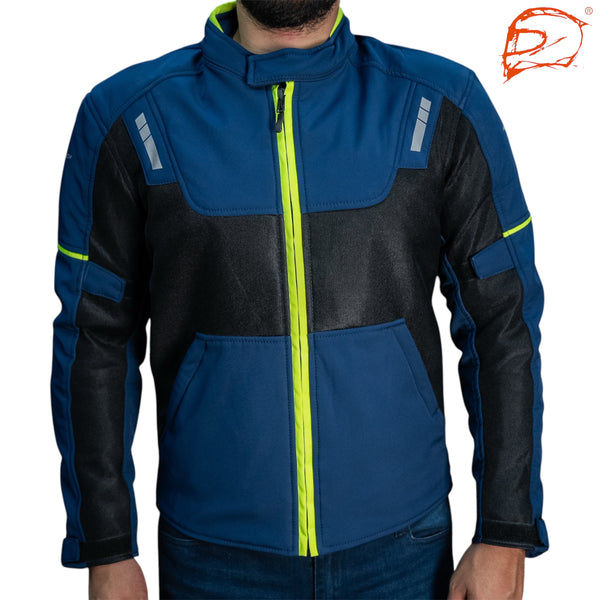 Chamarra Con Protecciones Hebotech Luzern Iii Azul