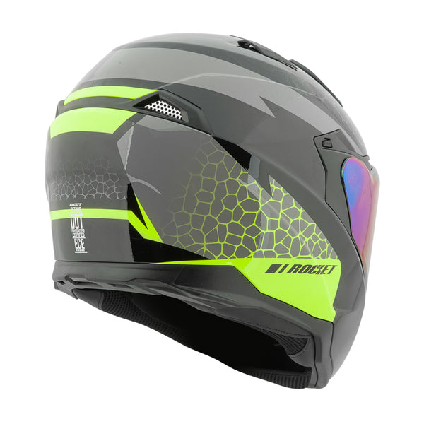 Casco Integral Joe Rocket Rkt 400 Ballistic Amarillo Neon