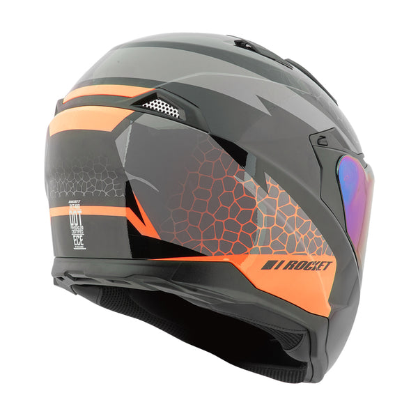 Casco Integral Joe Rocket Rkt 400 Ballistic Naranja