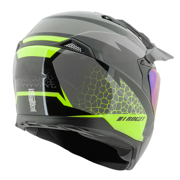 Casco Integral Joe Rocket Rkt 400 Ballistic Amarillo Neon