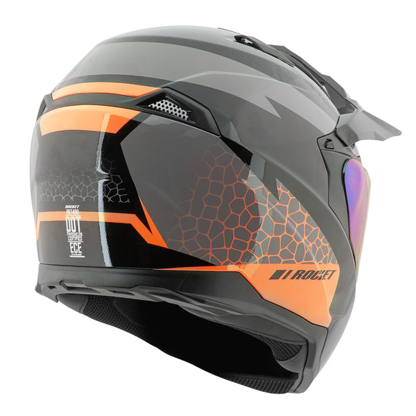 Casco Integral Joe Rocket Rkt 400 Ballistic Naranja