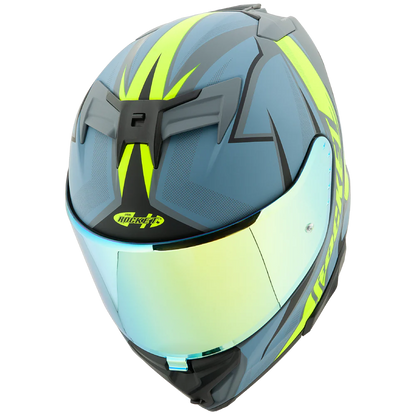 Casco Integral RKT 210 Reactor Neon Azul Mate