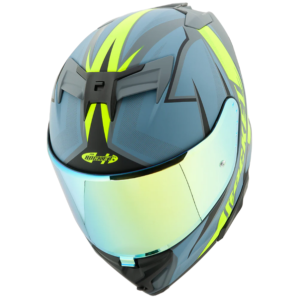 Casco Integral RKT 210 Reactor Neon Azul Mate