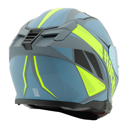 Casco Integral RKT 210 Reactor Neon Azul Mate