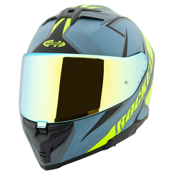 Casco Integral RKT 210 Reactor Neon Azul Mate