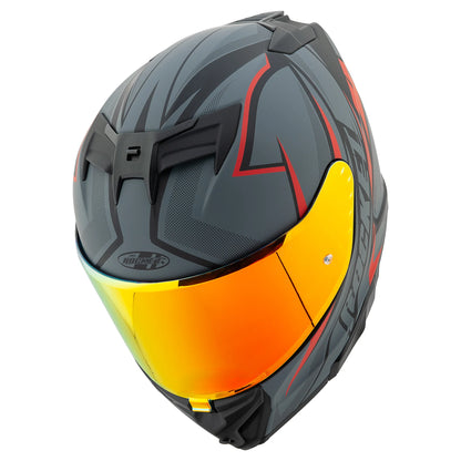 Casco Integral RKT 210 Reactor Negro Rojo Mate