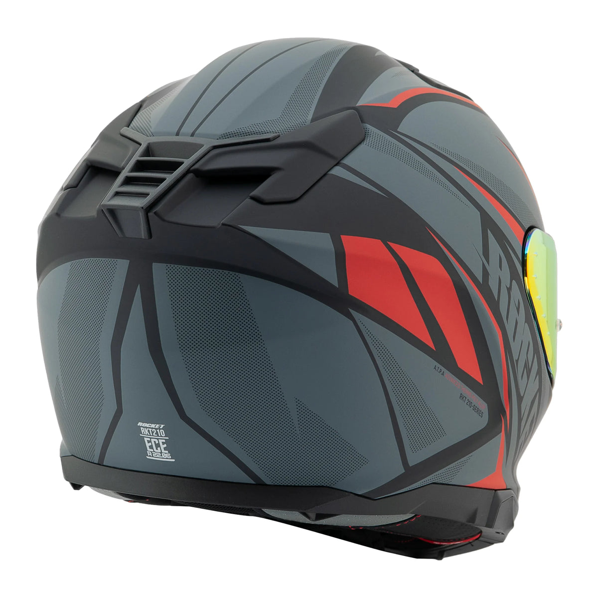 Casco Integral RKT 210 Reactor Negro Rojo Mate