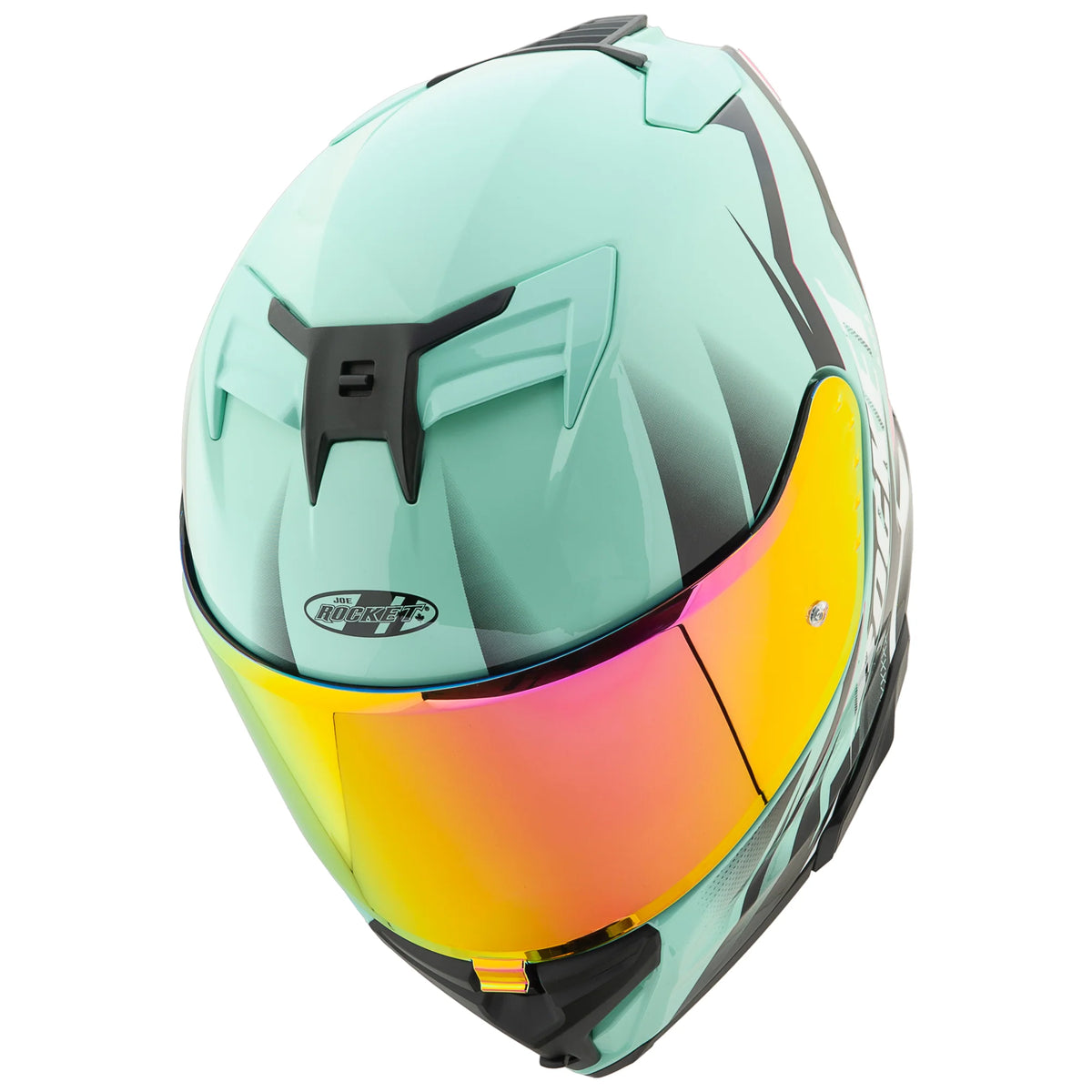 Casco Integral RKT 210 Sonic Rosa Turqueza Brillo