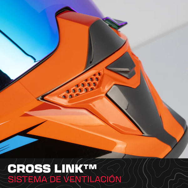 Casco Integral Joe Rocket Rkt 240 Reactor Naranja Brillo