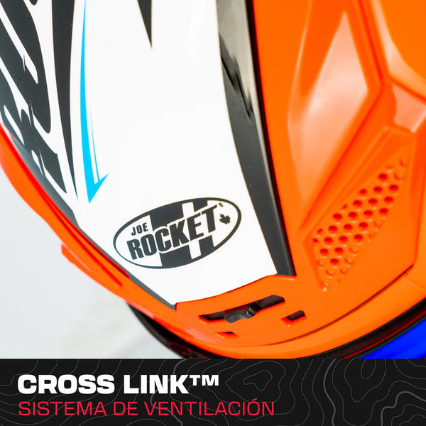 Casco Integral Joe Rocket Rkt 240 Reactor Naranja Brillo