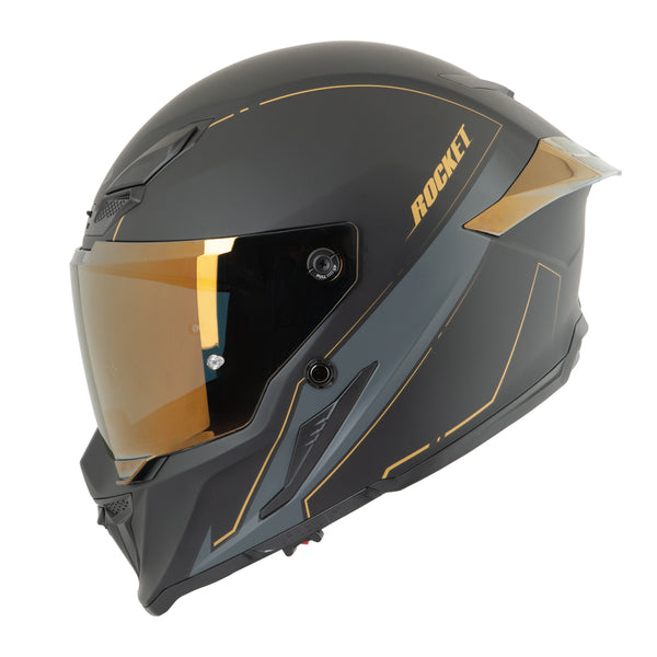 Casco Integral Rkt 240 Solar Flare Dorado