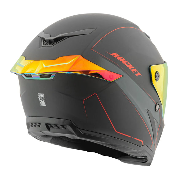 Casco Integral Rkt 240 Solar Flare Rojo
