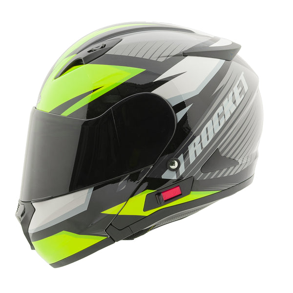 Casco Abatible Joe Rocket 300 Alter Ego Gris Neon