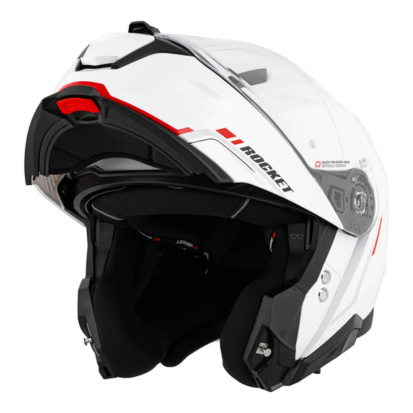 Casco Abatible Joe Rocket RKT 310 Blanco Brillo