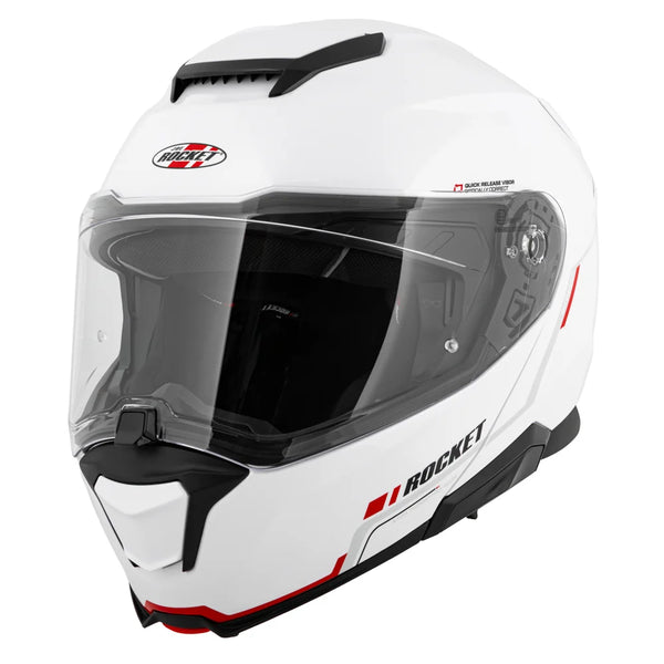 Casco Abatible Joe Rocket RKT 310 Blanco Brillo