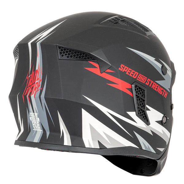 Casco Speed And Strenght Ss2450 Trial By Fire Verde Rojo Mate