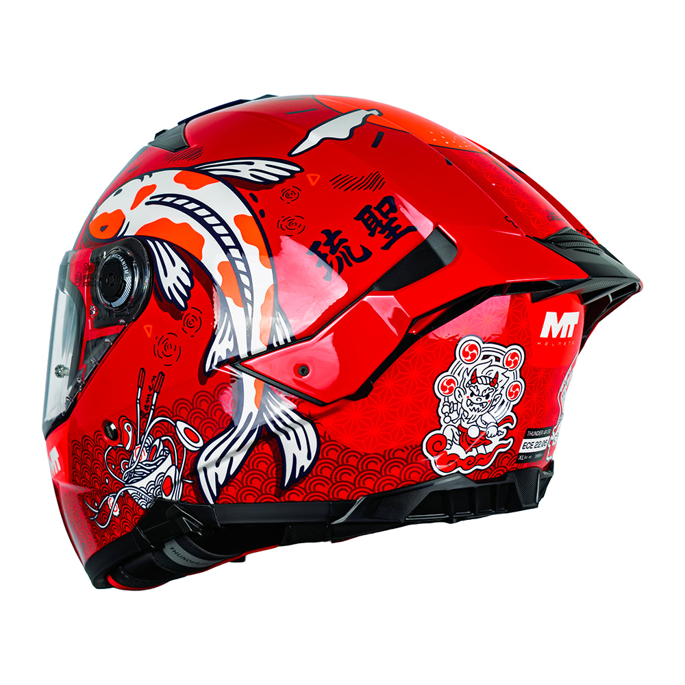 Casco Integral Mt Thunder 4 R SV Yamanaka C4 Rojo Brillo