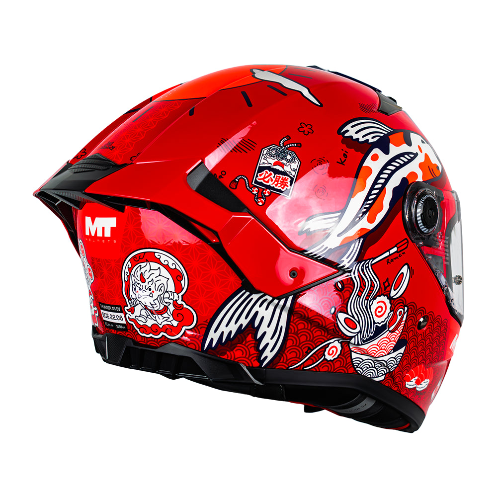 Casco Integral Mt Thunder 4 R SV Yamanaka C4 Rojo Brillo