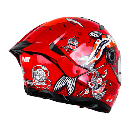 Casco Integral Mt Thunder 4 R SV Yamanaka C4 Rojo Brillo