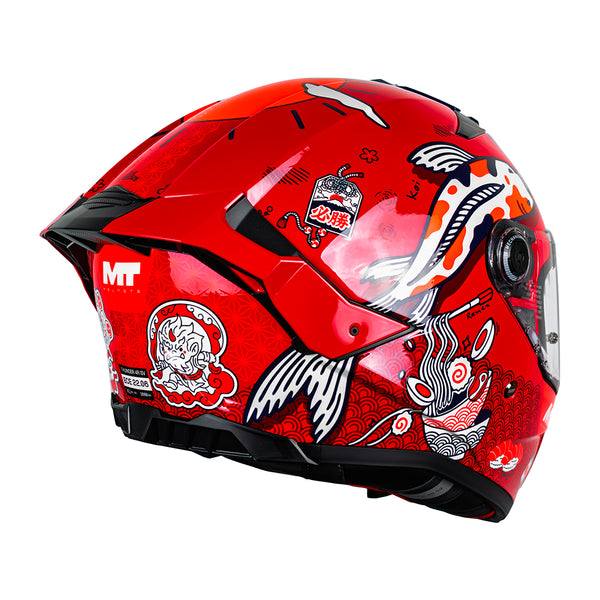 Casco Integral Mt Thunder 4 R SV Yamanaka C4 Rojo Brillo