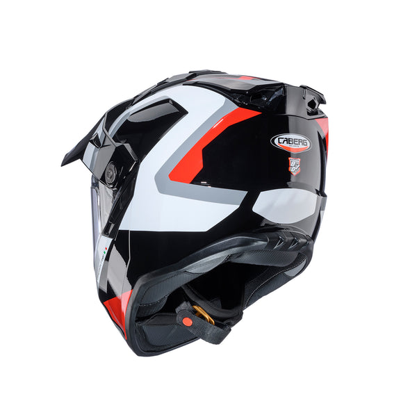 Casco Adventure Caberg Tanami Scram Negro Rojo Gris