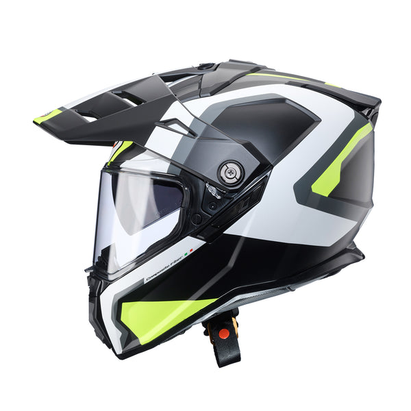 Casco Adventure Caberg Tanami Scram Negro Gris Amarillo