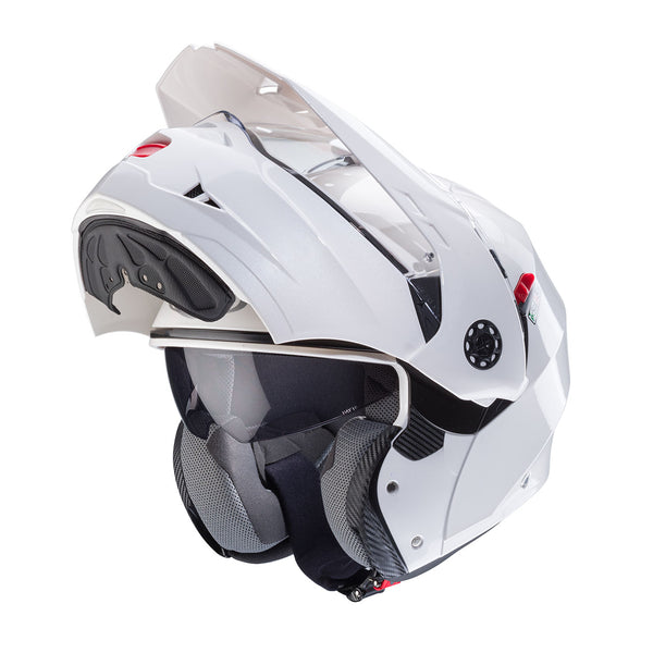 Casco Abatible Adventure Caberg Tourmax X Blanco Brllo