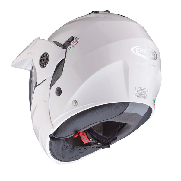 Casco Abatible Adventure Caberg Tourmax X Blanco Brllo