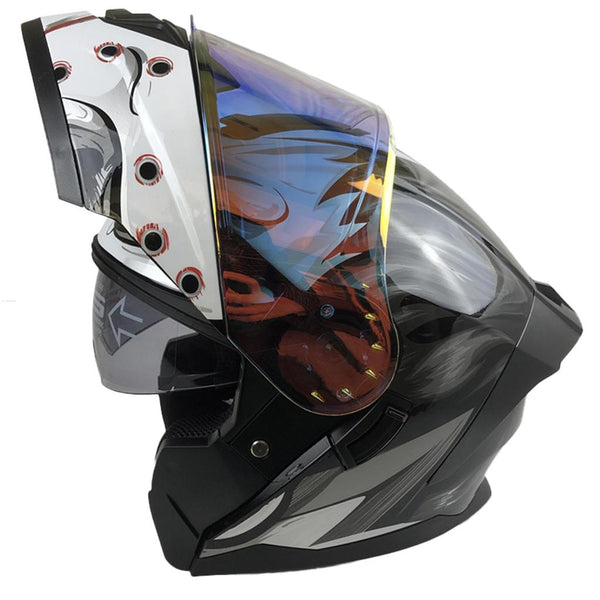 Casco Abatible R7 Alfa White Wild