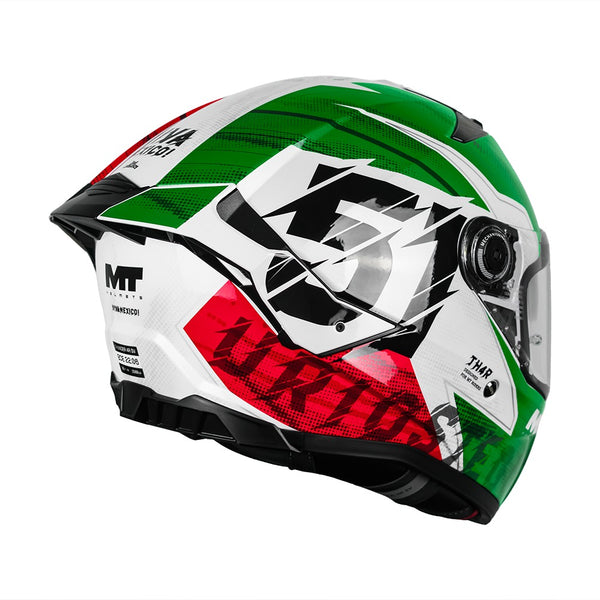 Casco Integral Mt Thunder 4 R SV Uriostegui A5 Rojo Brillo