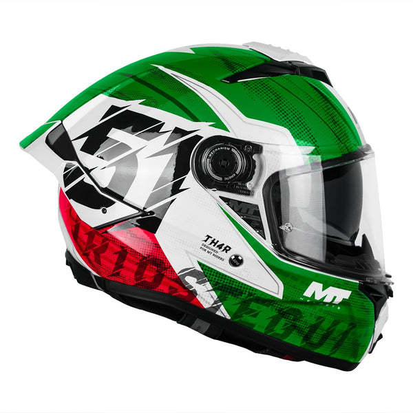 Casco Integral Mt Thunder 4 R SV Uriostegui A5 Rojo Brillo
