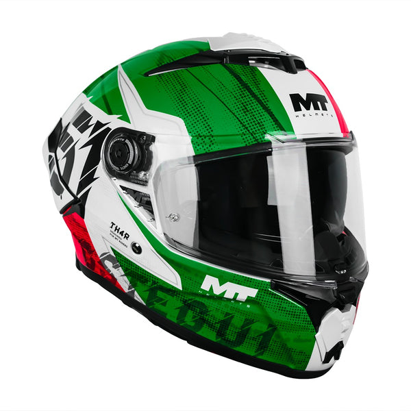 Casco Integral Mt Thunder 4 R SV Uriostegui A5 Rojo Brillo