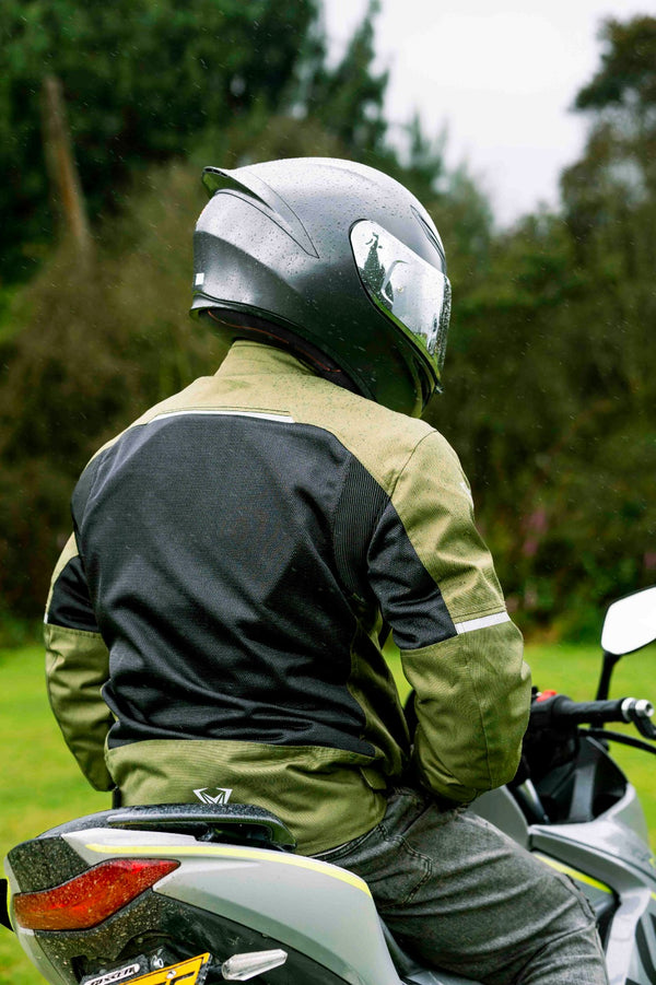 Chamarra De Proteccion Giacomo Premium Lite Color Negro Verde